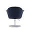 Manhattan Comfort Voyager Swivel Adjustable Accent Chair in Smokey Blue and Brushed Metal, PK2 2-AC051-SM - alternate 4